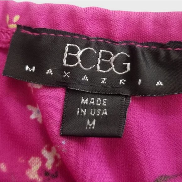 BCBGMaxazria Fuchsia Floral Skirt Size Medium - Picture 6 of 8